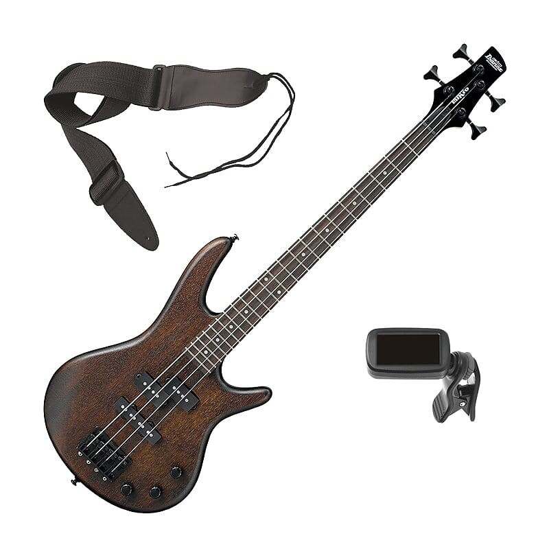 

Ibanez GSRM20B miKro Bass Guitar - Walnut Flat BONUS PAK
