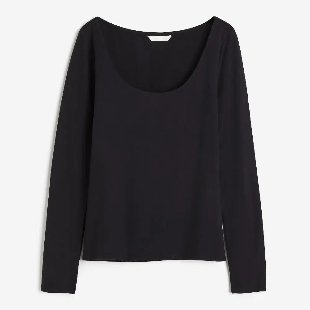 

Лонгслив H&M Jersey, черный