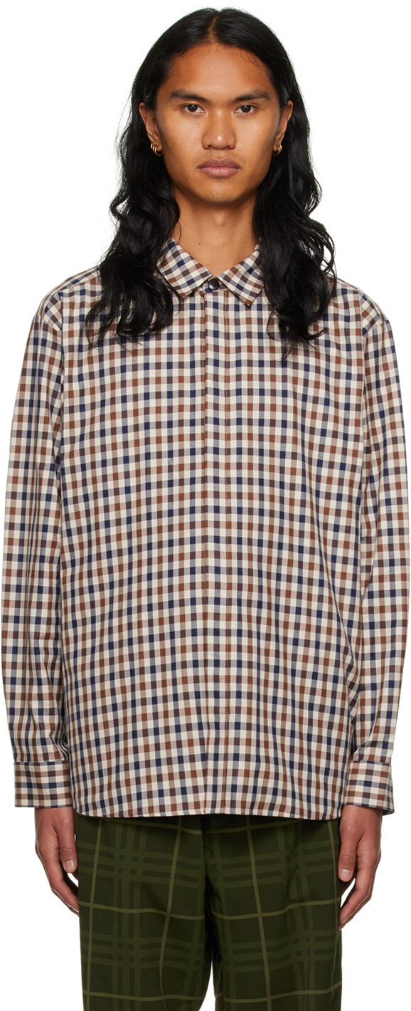 

Коричневая рубашка в клетку Aquascutum Edition Club Master-Piece Co