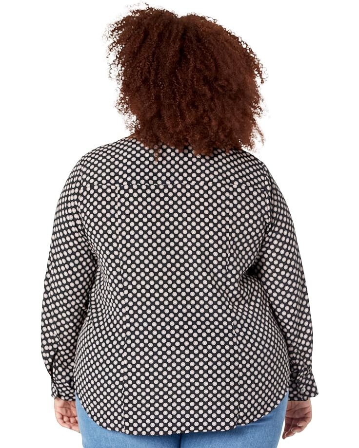 

Рубашка Michael Kors Plus Size Dot Lock Zip Shirt, цвет Rosewater