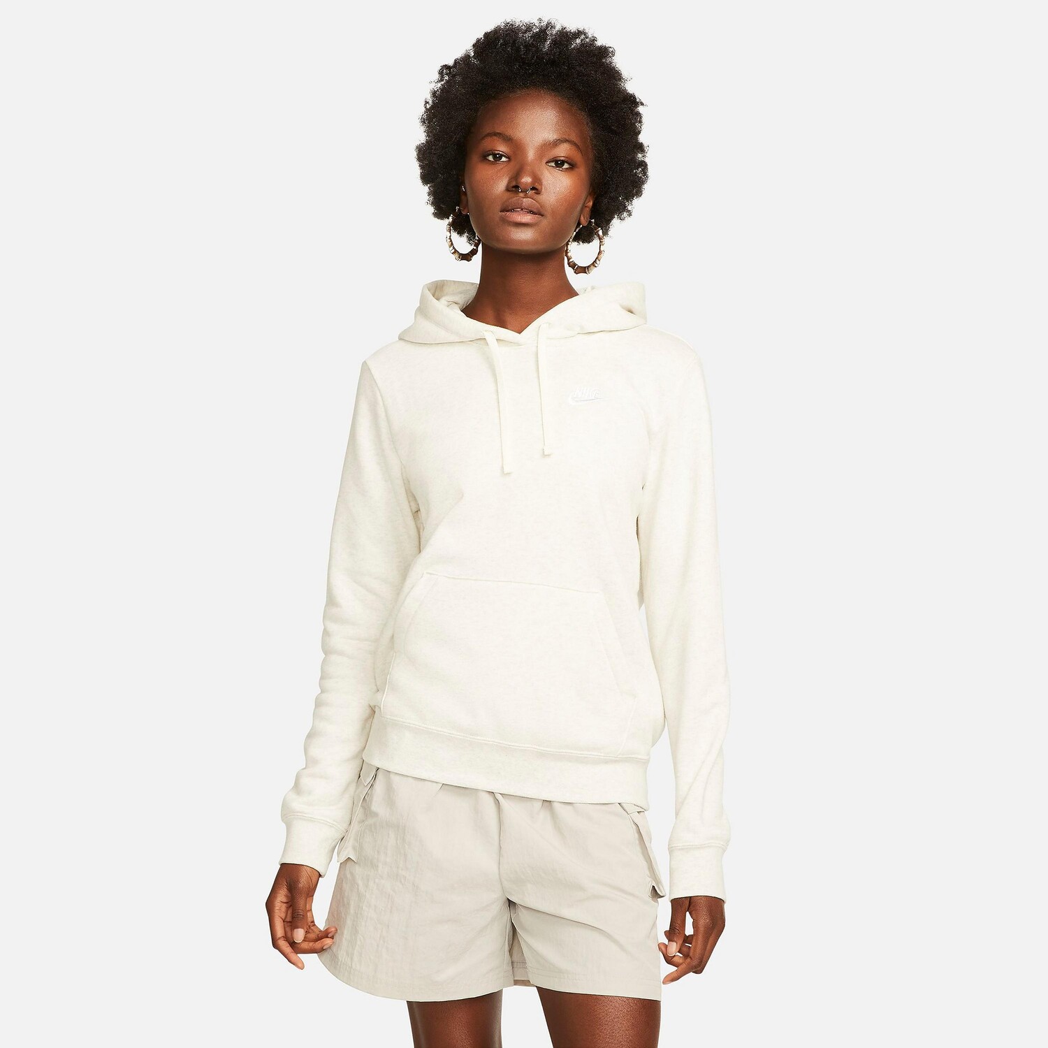 

Женская флисовая толстовка с капюшоном Nike Sportswear Club, кремовый