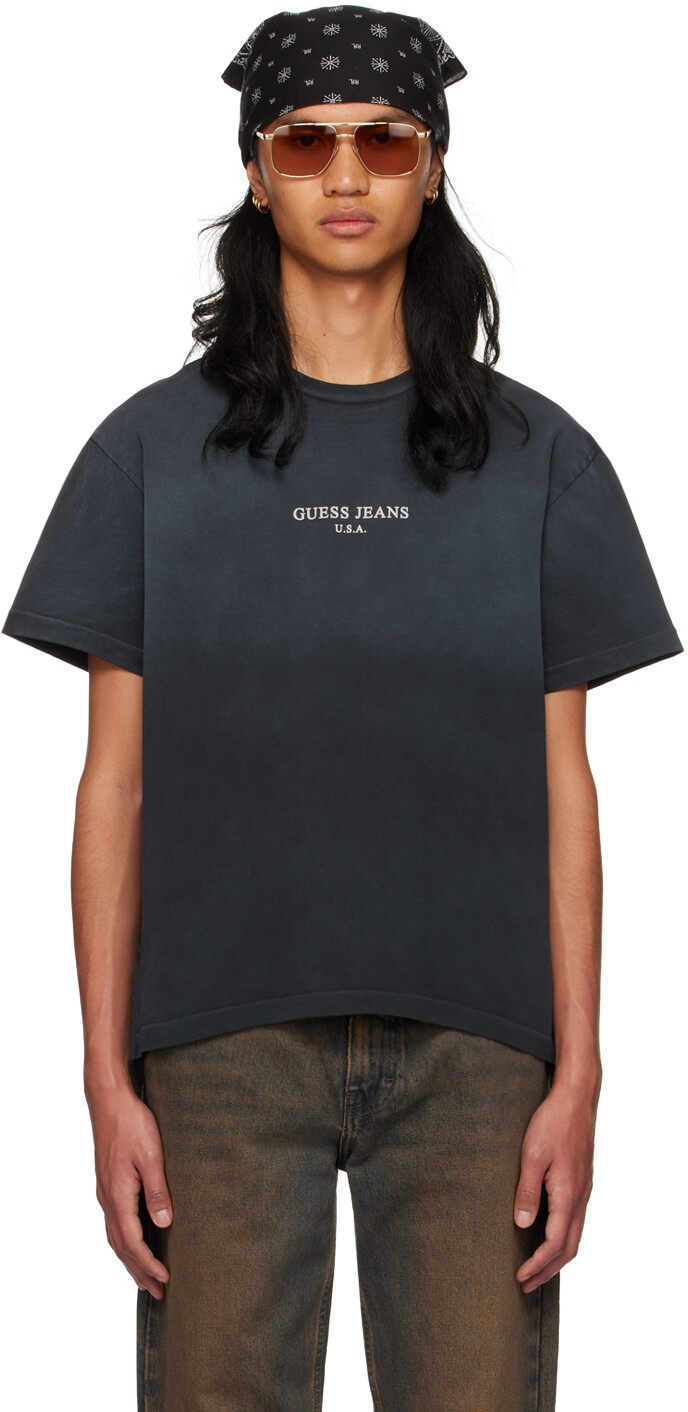 

Черная классическая футболка Guess Jeans U.S.A.
