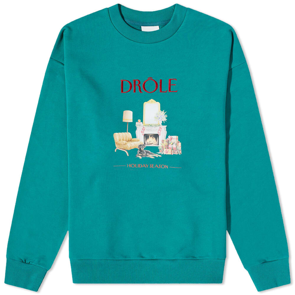 

Толстовка Drôle de Monsieur Tartan Season Crew Sweat, Синий