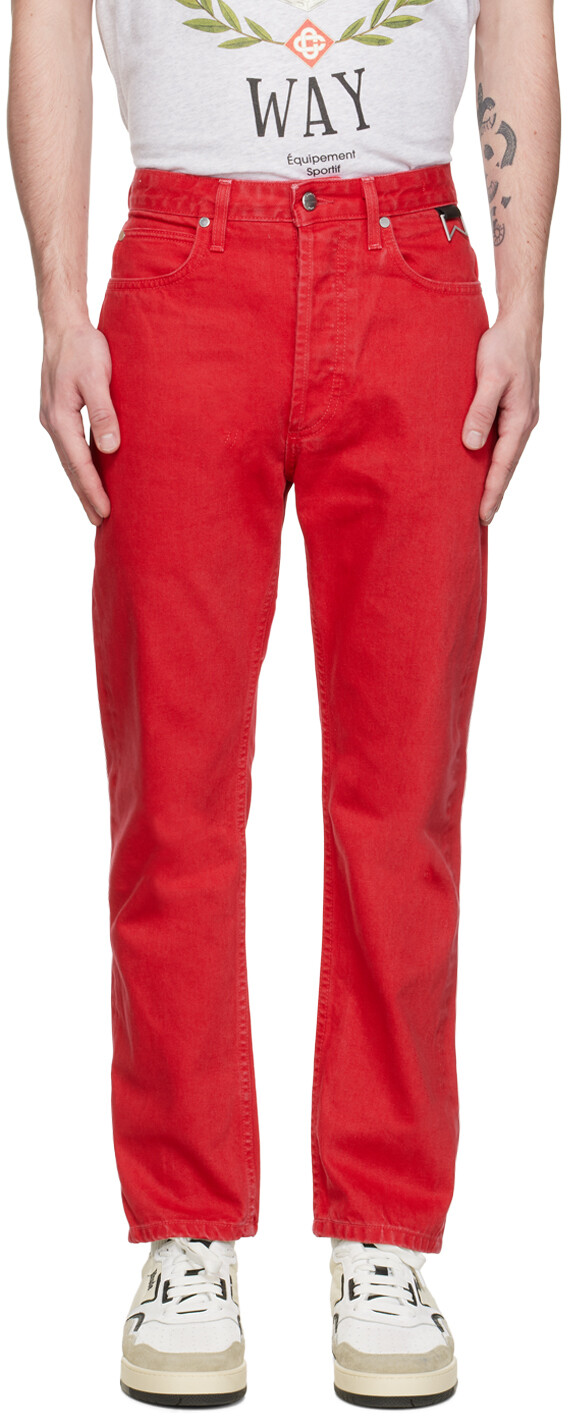 

Красные классические джинсы Rhude