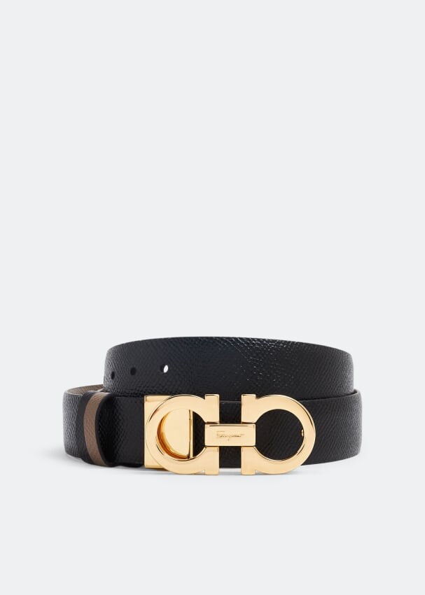 

Ремень FERRAGAMO Gancini belt, коричневый
