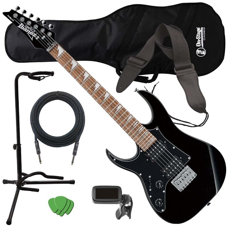 

Электрогитара Ibanez GRGM21L Mikro LH - Black Night GUITAR ESSENTIALS BUNDLE