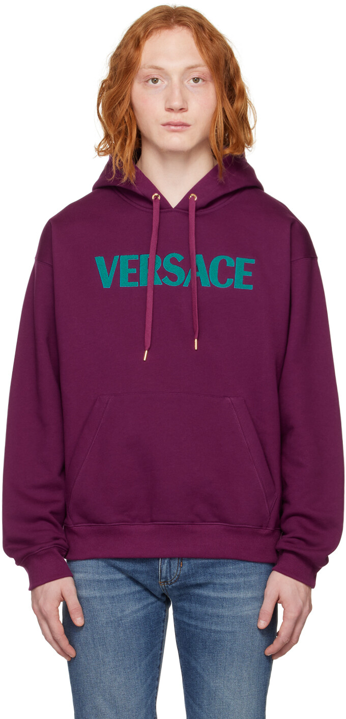 

Пурпурный худи из синели Versace, Фиолетовый