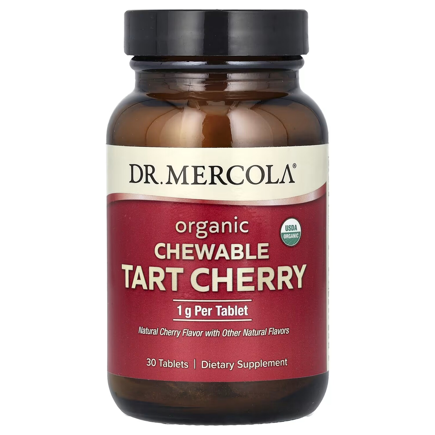 

Органические жевательные конфеты Dr. Mercola с вишней, 30 таблеток