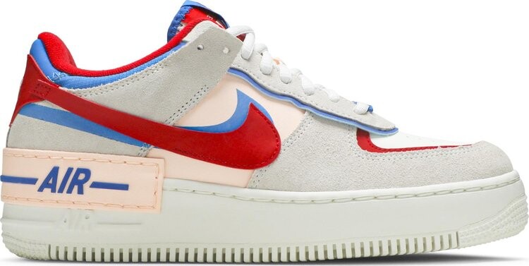 Air force 1 blue and red swoosh hotsell