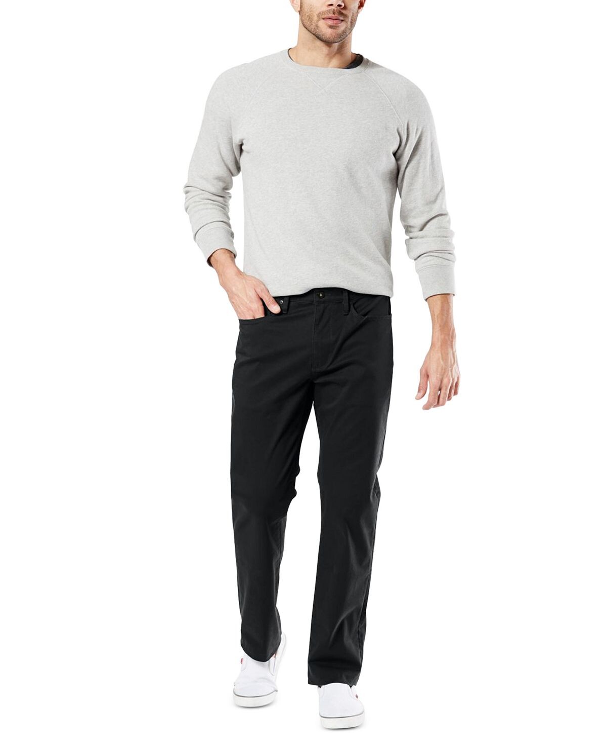 

Мужские брюки прямого кроя jean-cut supreme flex, созданные для macy's Dockers, черный