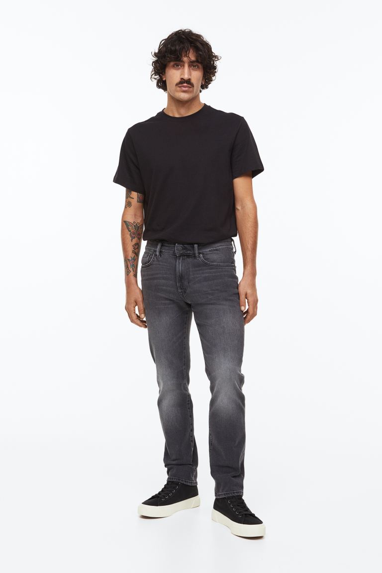 цена Обычные джинсы H&M, темно-серый деним