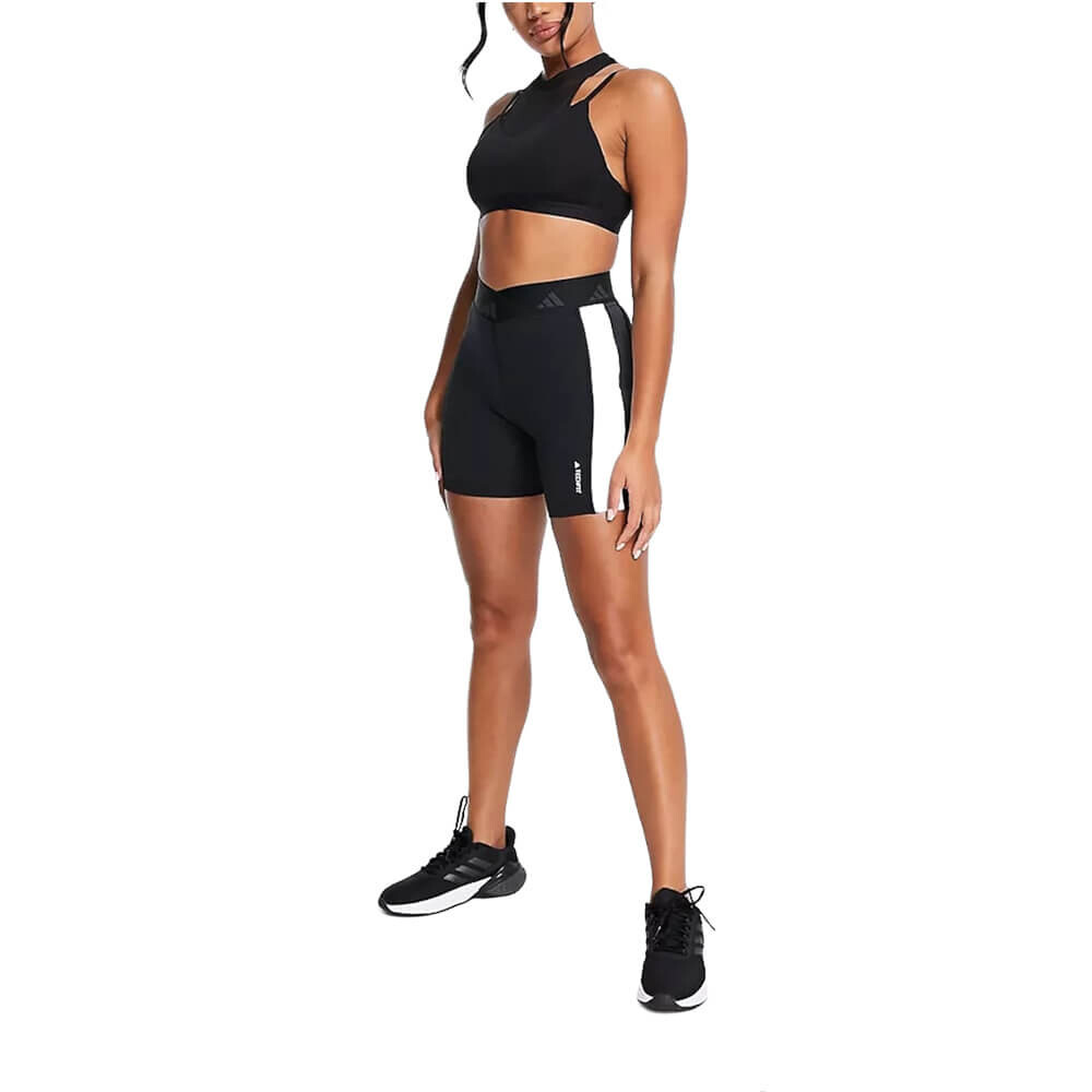 

Шорты Adidas Training Techfit Colourblock High Waisted, черный