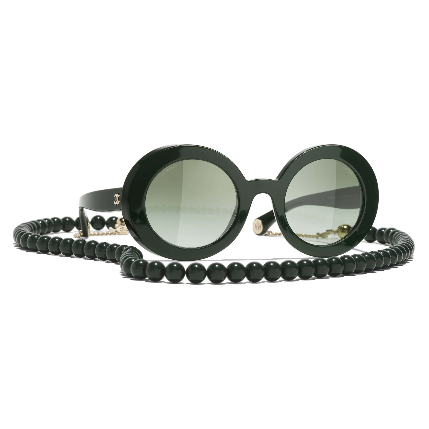 

Солнцезащитные очки Chanel Round, темно-зеленый