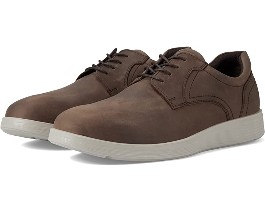 

Оксфорды S Lite Hybrid Plain Toe Tie ECCO, кофейный нубук