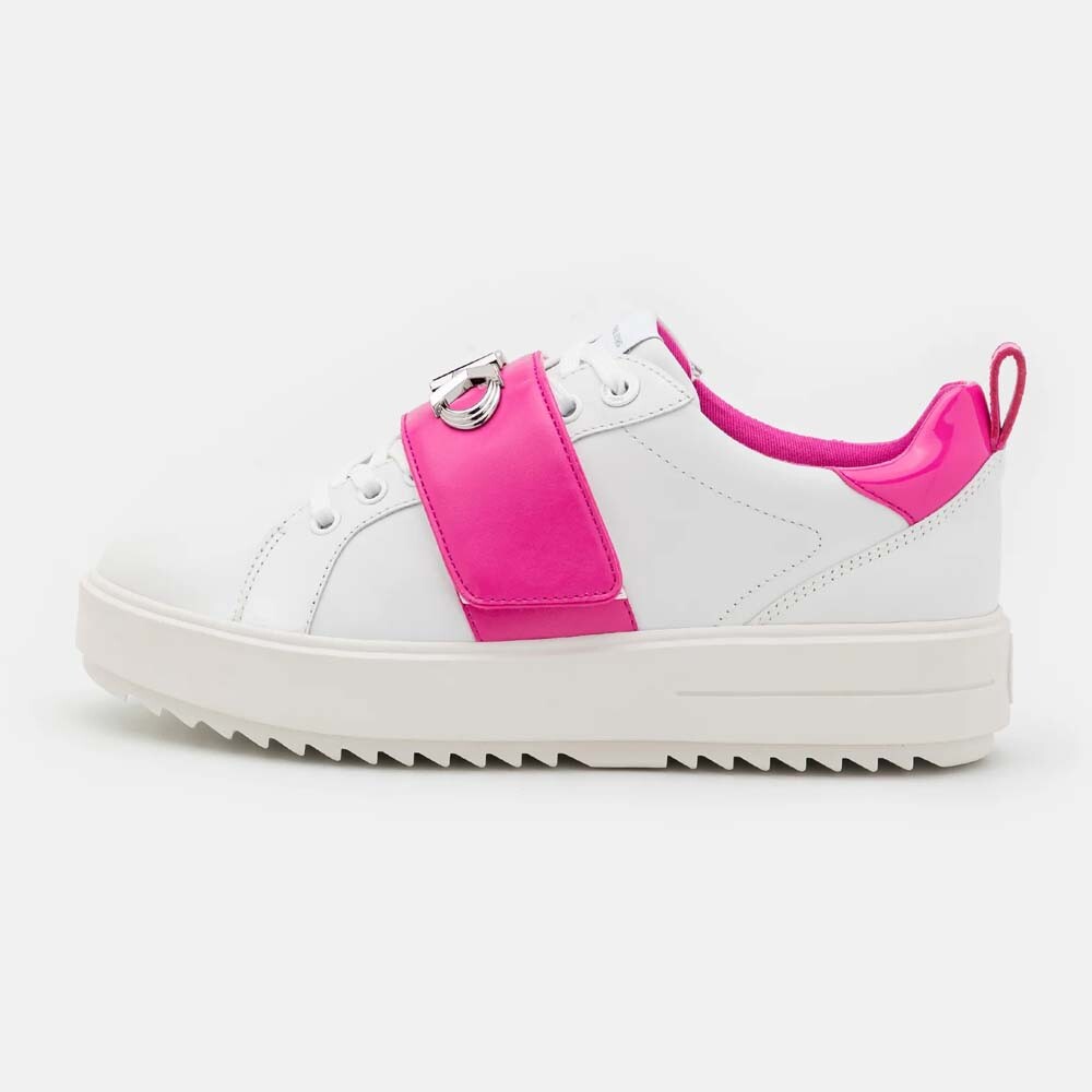 

Кроссовки Michael Kors Emmett Strap Lace Up, белый/розовый