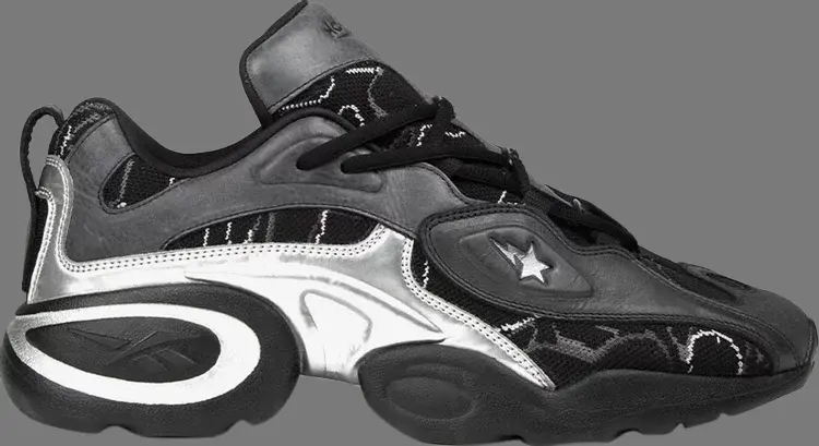 

Кроссовки bape black x electrolye 97 'black' Reebok, черный