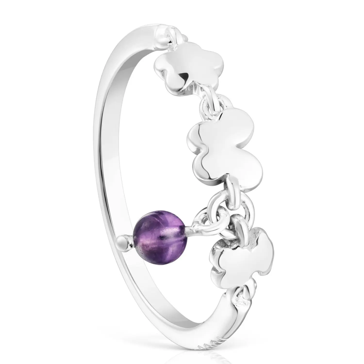 

Кольцо Tous Bold Motif, серебро/аметист