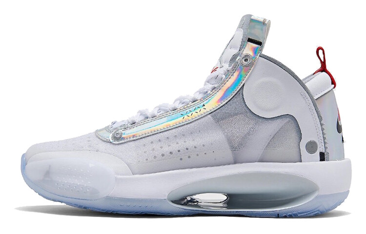 

Nike Air Jordan 34 Унисекс Винтаж Баскетбольные кроссовки Белый Переливающийся