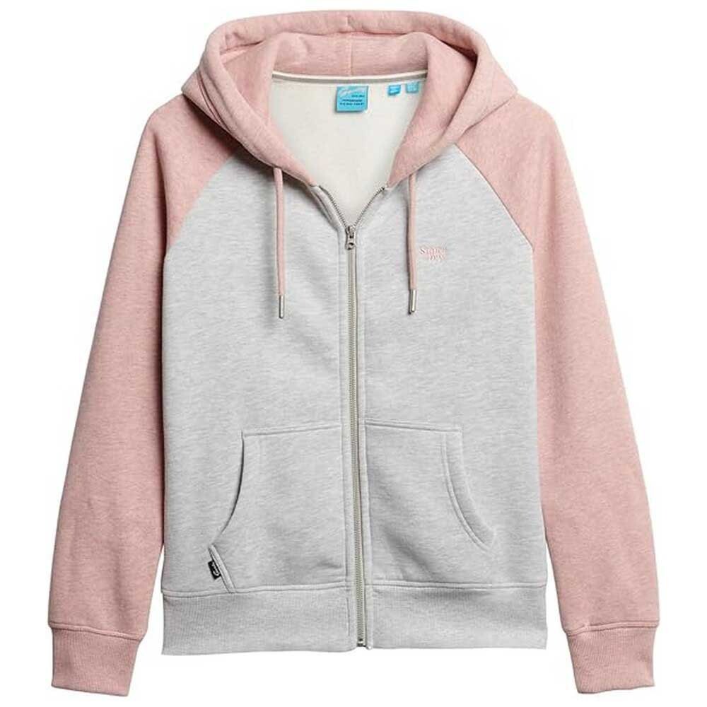 

Толстовка Superdry Essential Baseball Full Zip, розовый