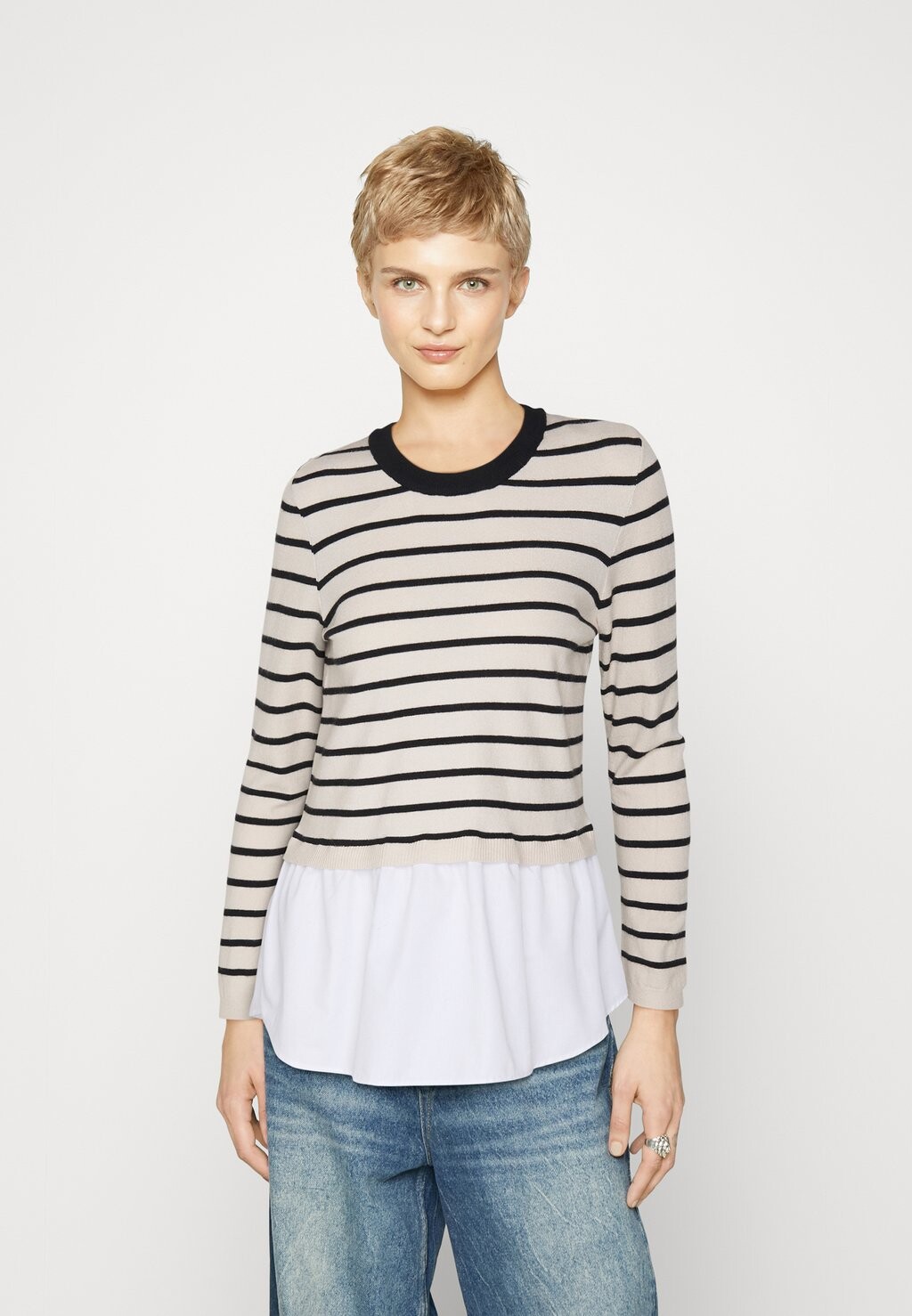 

Джемпер ONLANGIE LIFE MIX STRIPE O NECK ONLY, крем