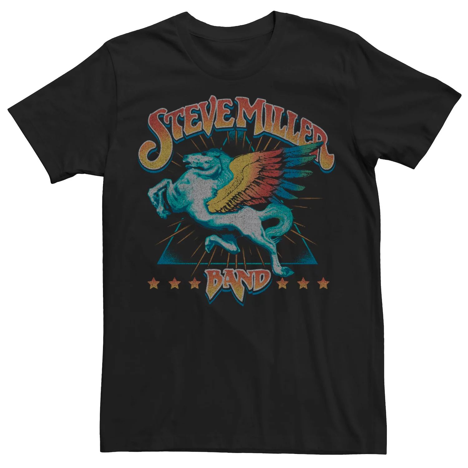 Мужская футболка Steve Miller Band Pegasus Rainbow Wings Licensed Character