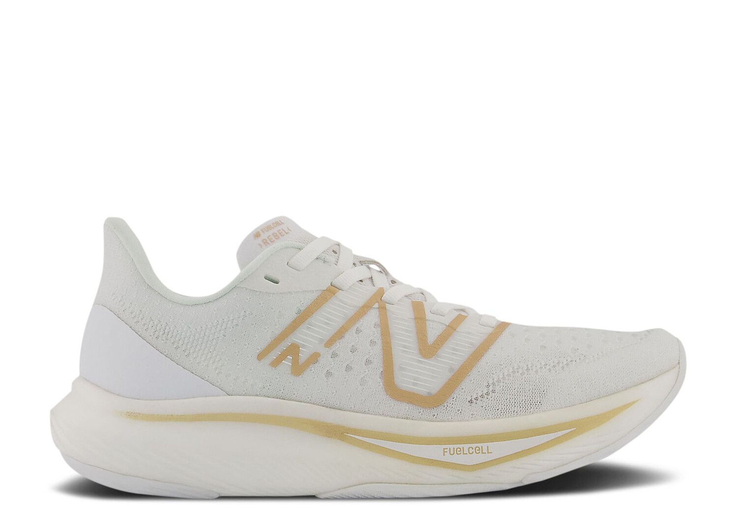 

Кроссовки New Balance Wmns Fuelcell Rebel V3 'White Gold Metallic', белый