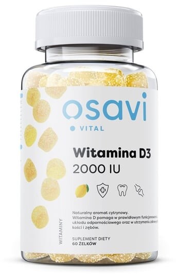

Osavi, - Витамин D3, 2000МЕ, Лимон, 60 желе