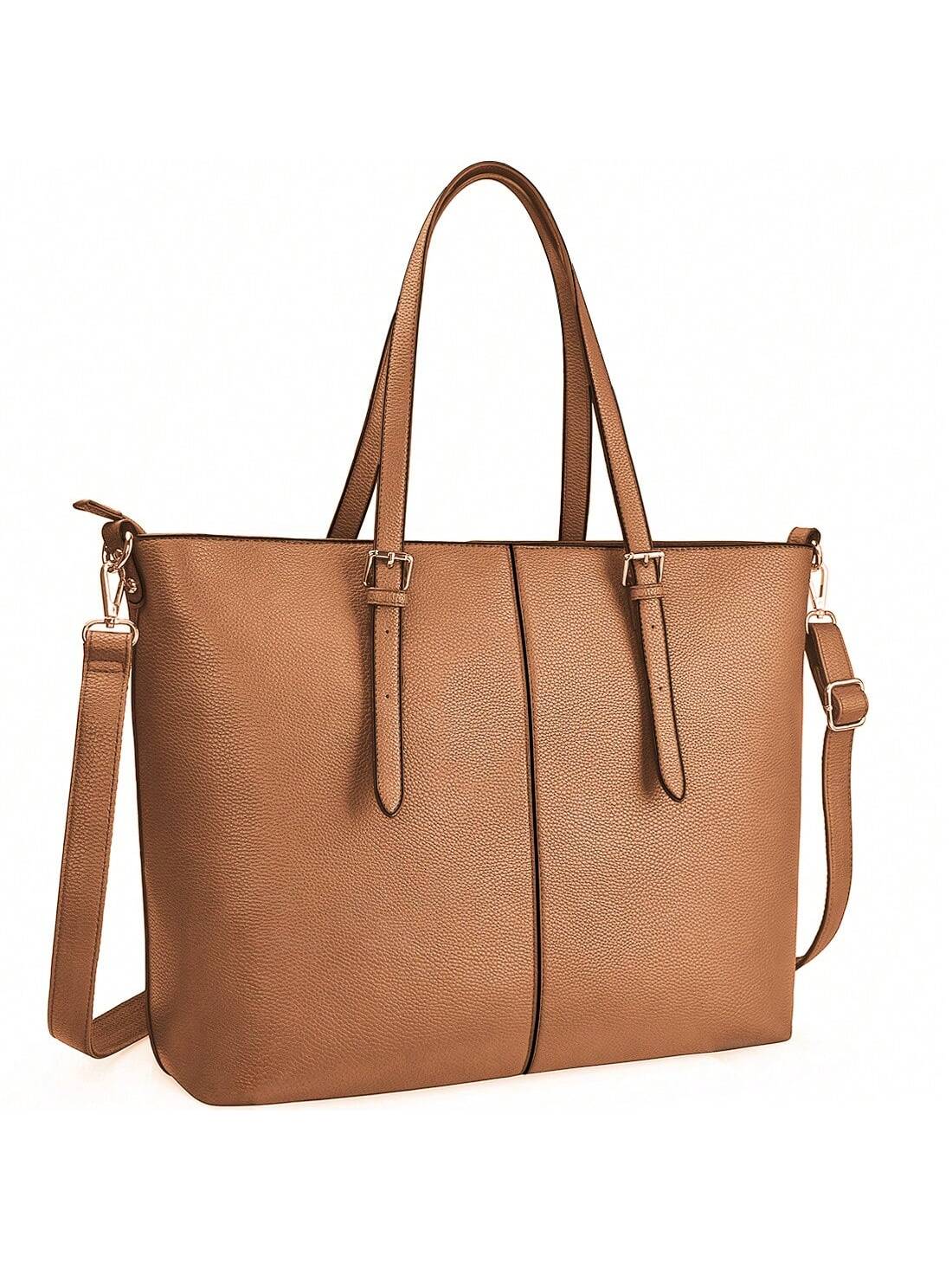 Женская водонепроницаемая кожаная сумка для ноутбука 15, коричневый