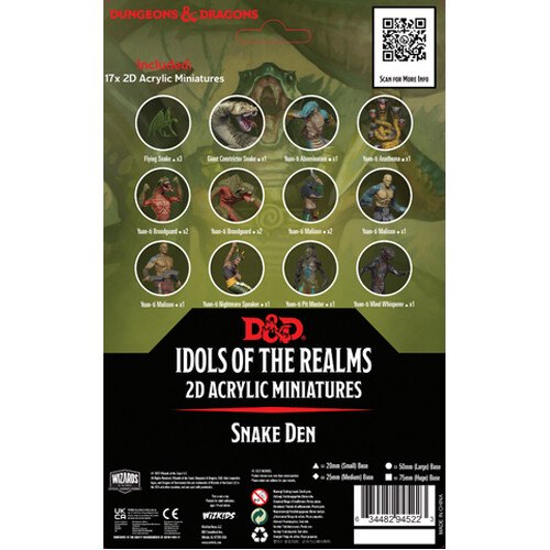 

Фигурки Snake Den – Scales & Tails – 2D Set: D&D Idols Of The Realms WizKids