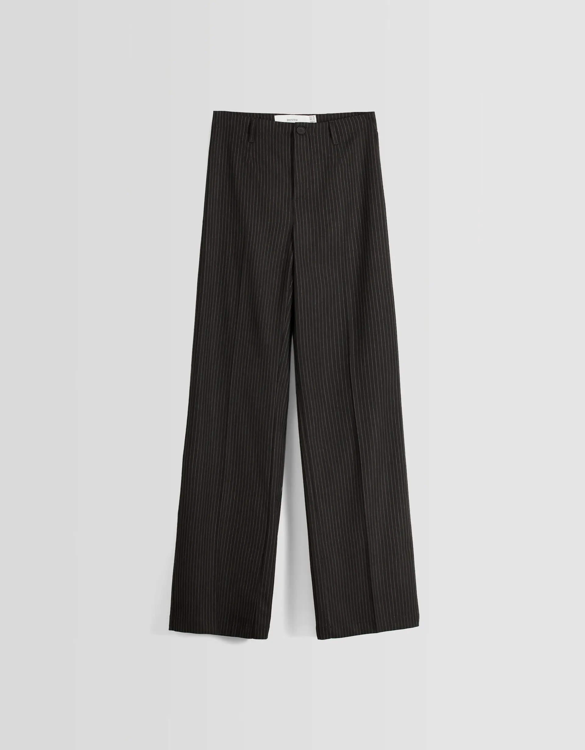 

Брюки Bershka Wide-leg Tailoring, серый