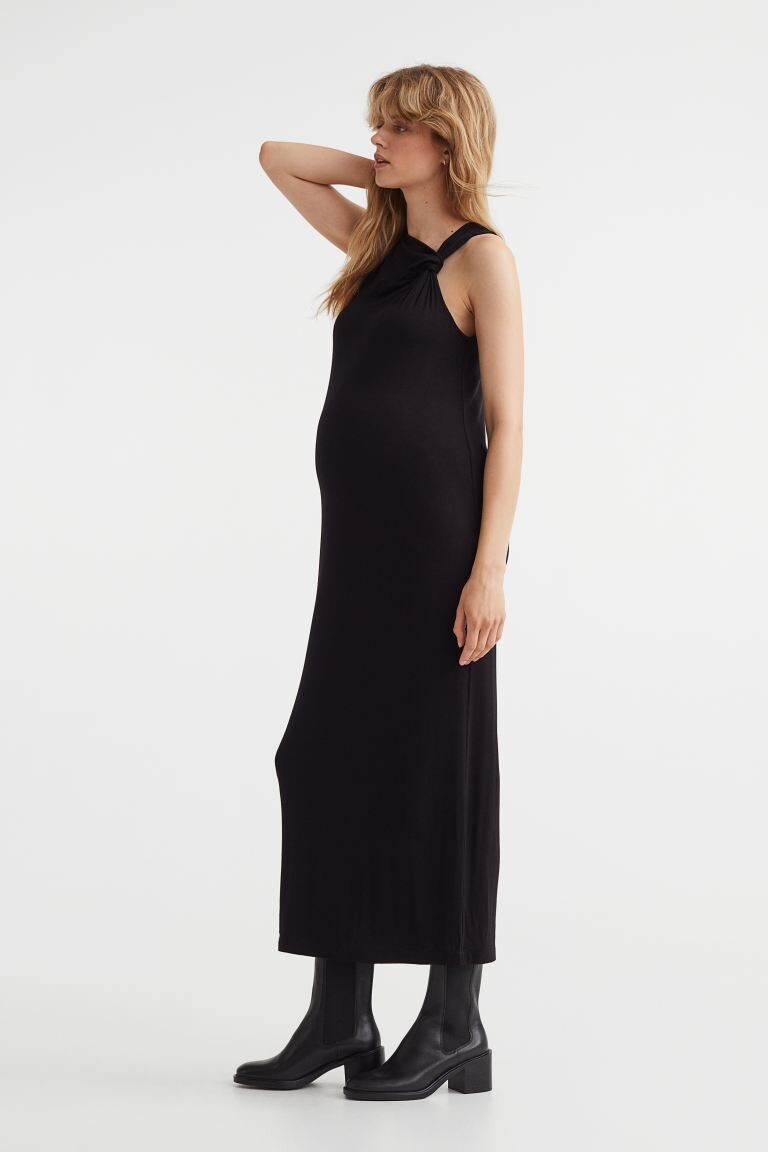 

МАМА Платье с узлом H&M, черный