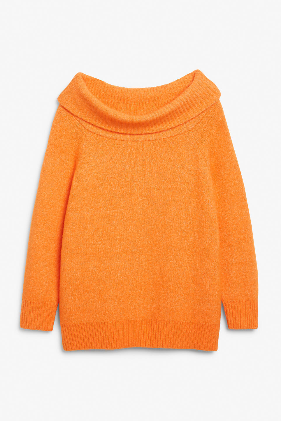 

Вязаный свитер Monki с открытыми плечами, оранжевый