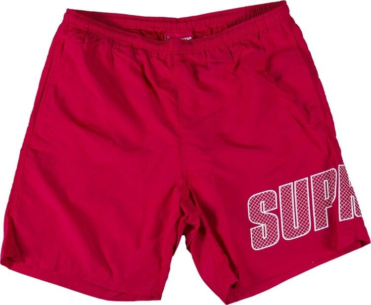 

Шорты Supreme Logo Appliqué Water Short 'Red', красный