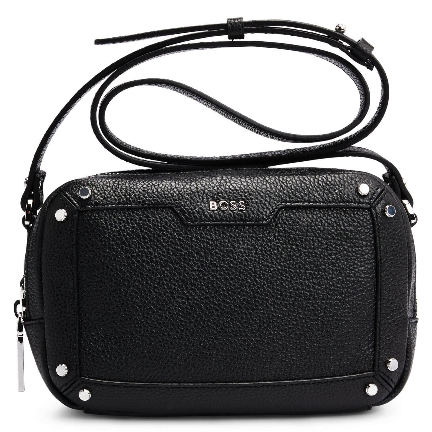 

Сумка Boss Grained-leather With Branded Hardware, черный