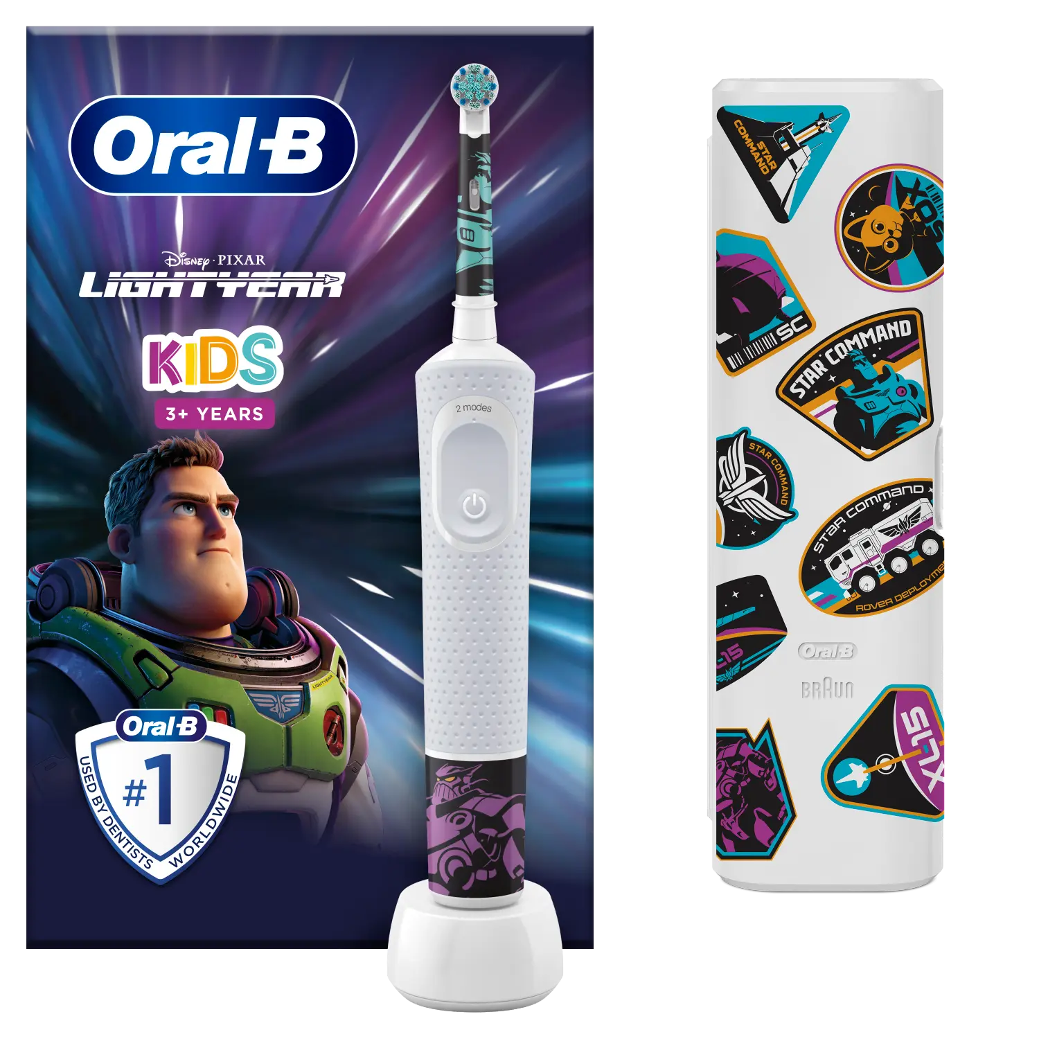 

Oral-B Kids Buzz Astral набор: электронная зубная щетка, 1 шт + дорожный футляр, 1 шт.