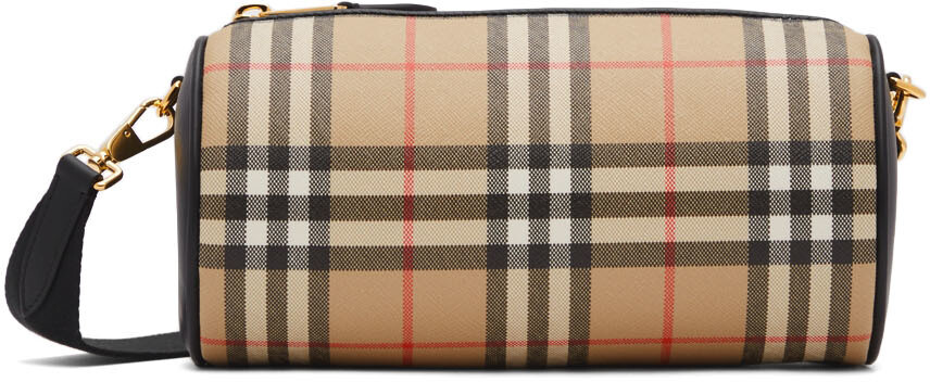 

Бежевая сумка-бочонок в винтажную клетку Burberry