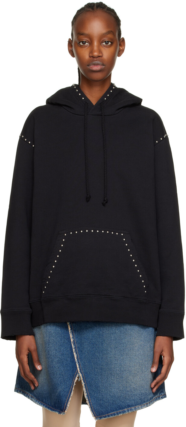 

Черный худи с заклепками MM6 Maison Margiela