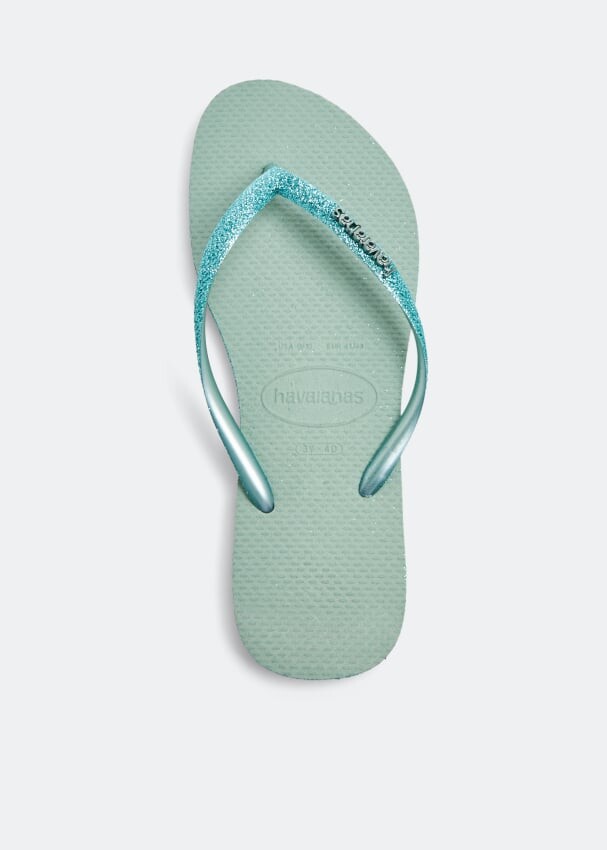 

Шлепанцы HAVAIANAS Slim sparkle II flip flops, синий