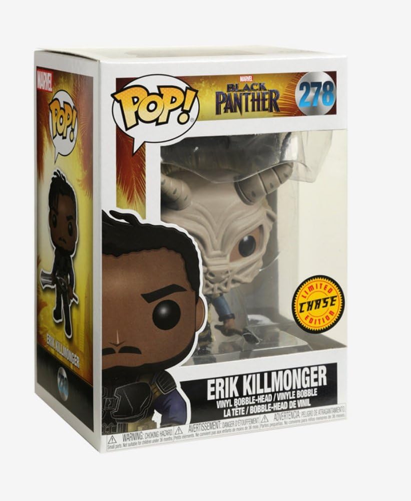 Фигурка Funko Pop! Marvel Black Panther Erik Killmonger Chase Variant Figure мужская футболка с изображением маски marvel black panther erik killmonger licensed character