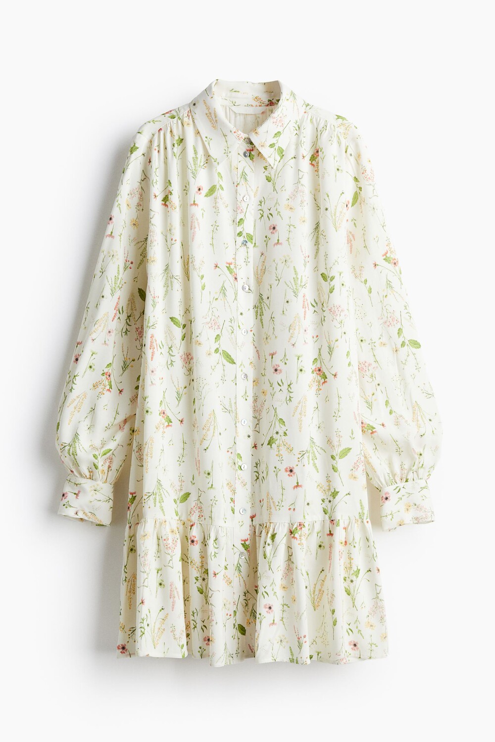 

Платье H&M Oversized Shirt, белый