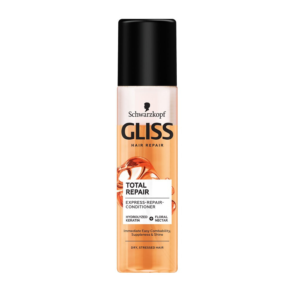 Gliss Total Repair Express Repair Conditioner экспресс-регенерирующий кондиционер для сухих и поврежденных волос 200мл gliss kur ultimate repair express repair conditioner экспресс кондиционер для сильно поврежденных и сухих волос 200мл