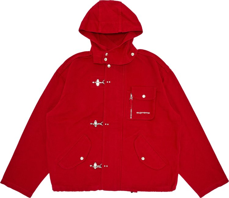 Куртка Supreme Canvas Clip Jacket 'Red', красный куртка supreme team varsity jacket red красный