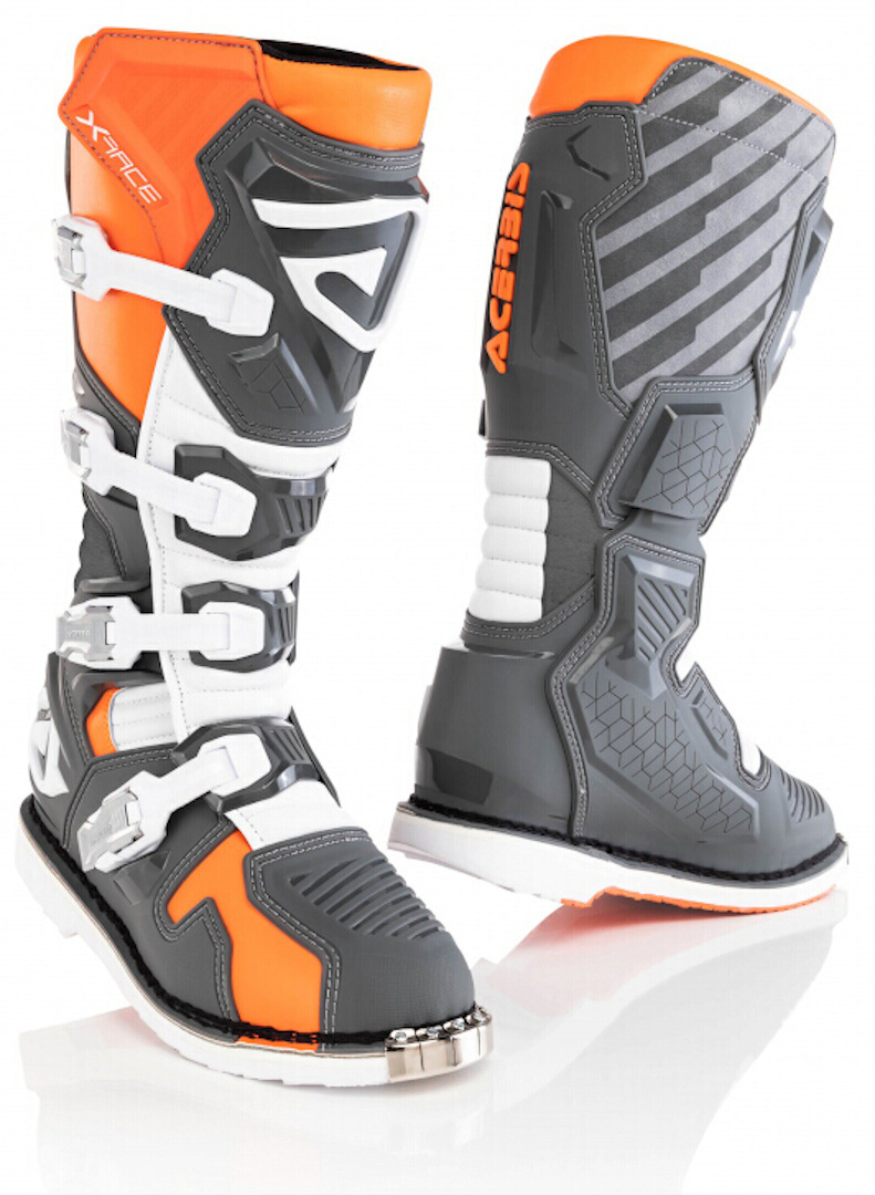 Ботинки Acerbis X-Race для мотокросса, серый/оранжевый