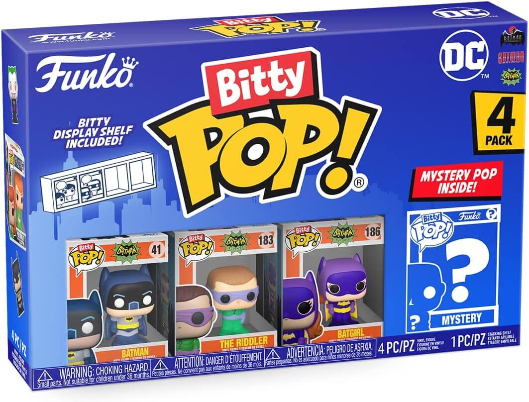 Фигурка Funko POP! DC Mini Collectible Toys - Batman, The Riddler, Batgirl & Mystery Chase Figure, набор из 4 фигурки морские животные 12 шт лот экшн фигурки из пвх 6 см коллекционные игрушки аниме фигурки детские познавательные игрушки подарок