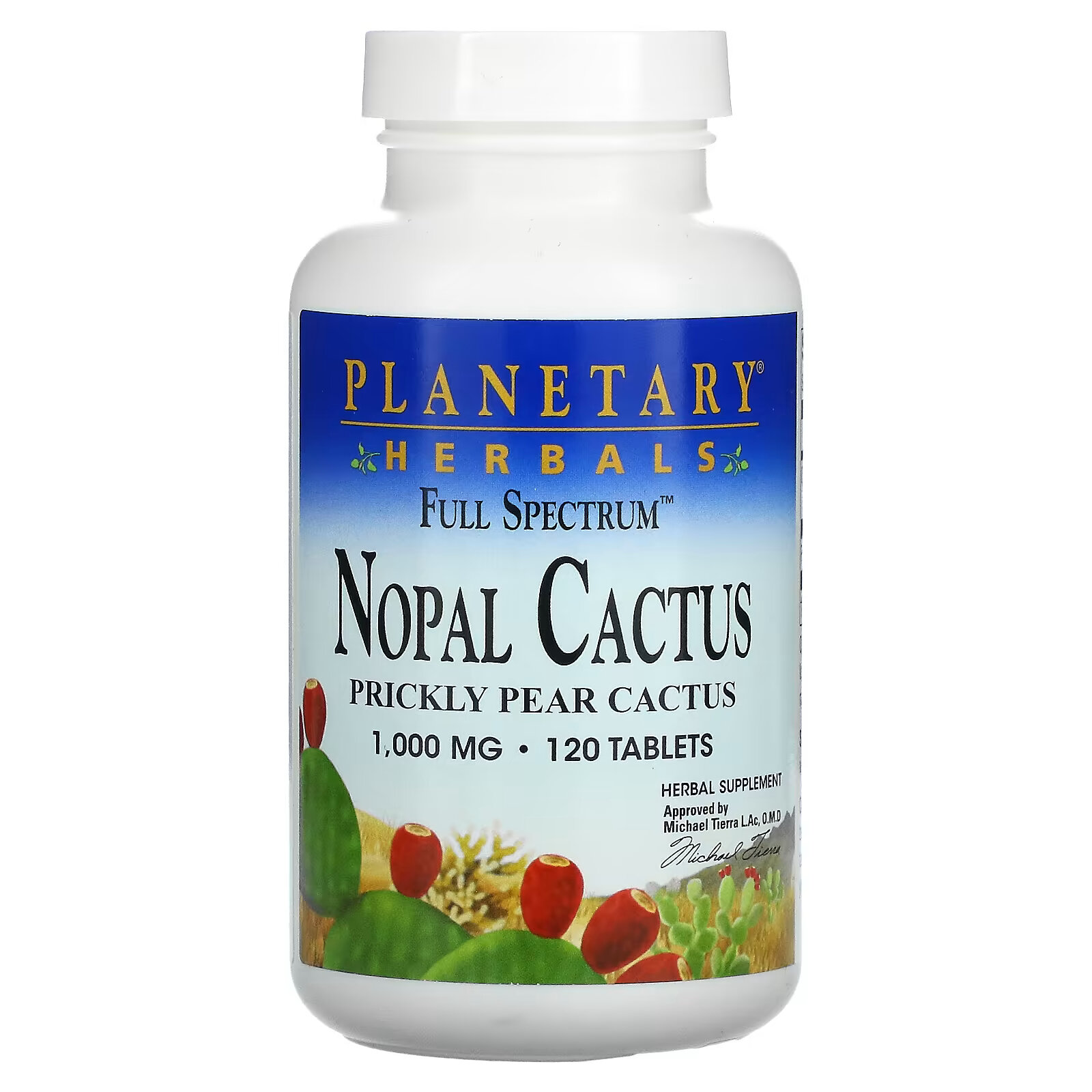 Planetary Herbals, Full Spectrum, опунция, 1000 мг, 120 таблеток planetary herbals chaga full spectrum 1000 mg 30 tablets
