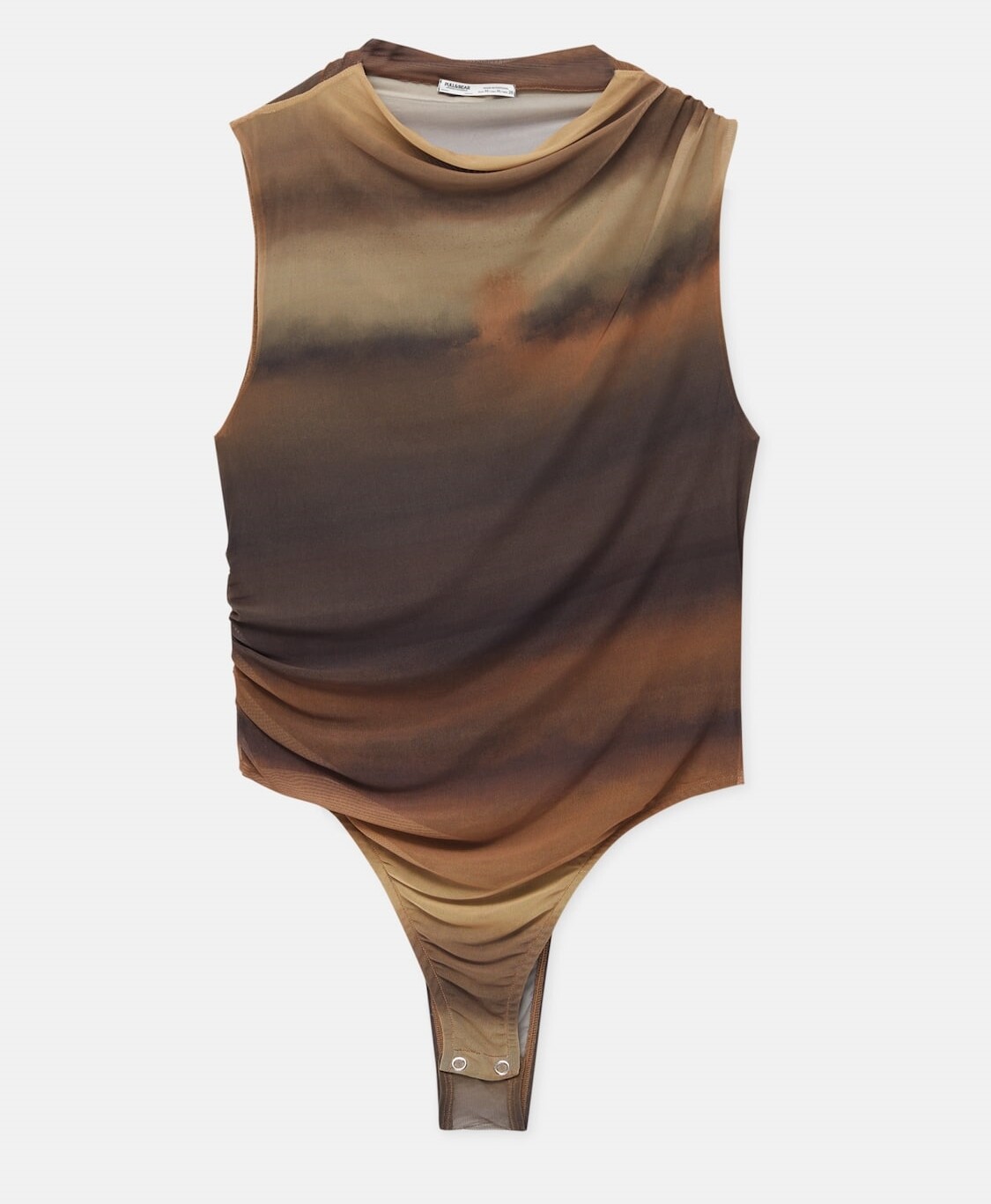 

Боди Pull&Bear Tulle, коричневый