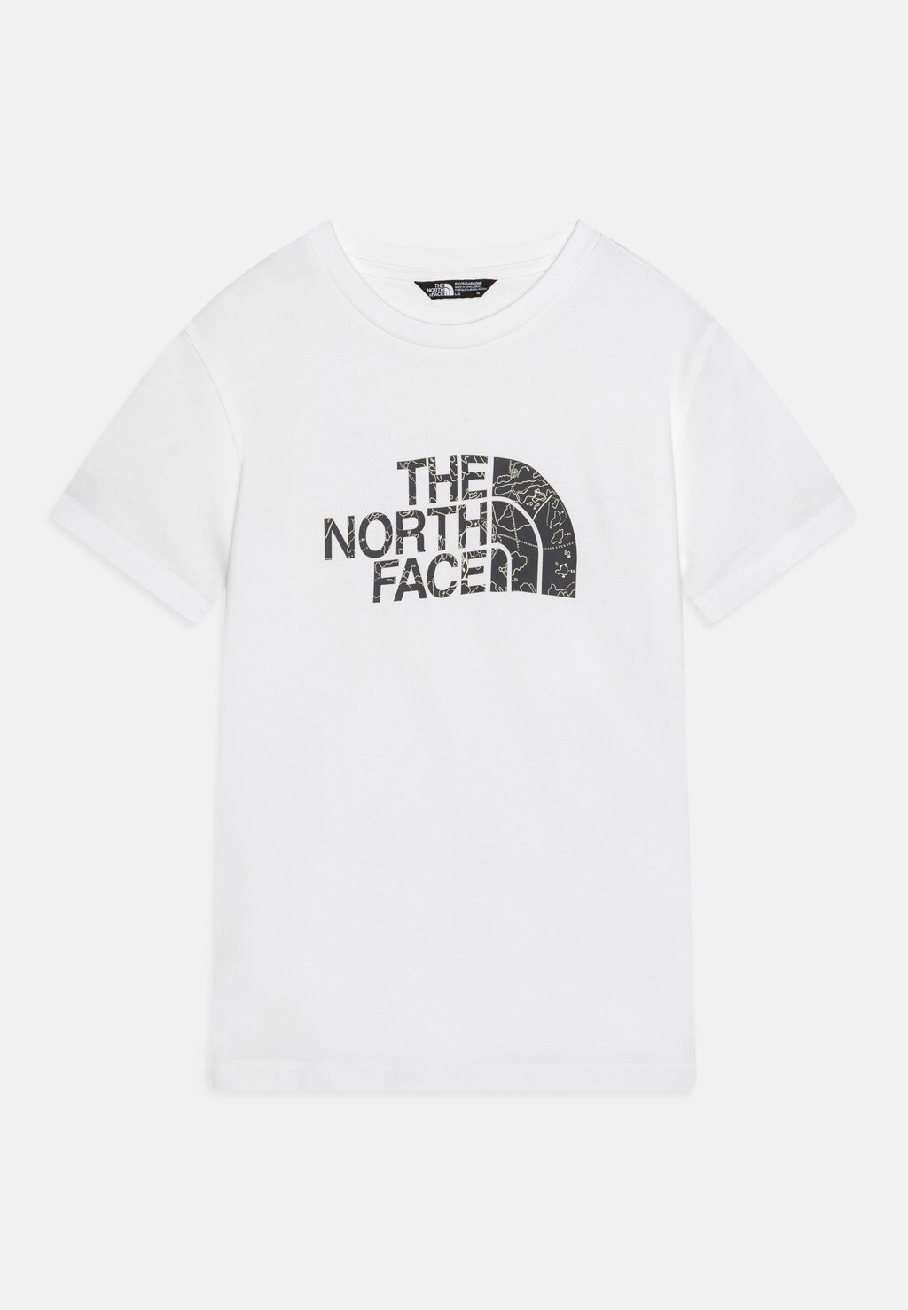 Футболка с принтом EASY TEE UNISEX The North Face, цвет white/asphalt grey велосипед городской dewolf asphalt 10 18 chameleon dark night white grey