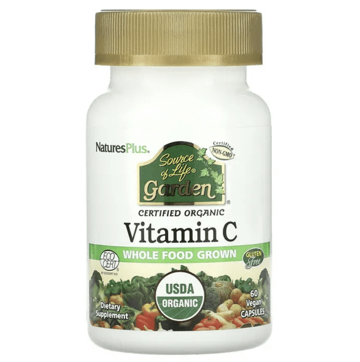 Витамин С 500 Source of Life Garden, 60 веганских капсул, NaturesPlus