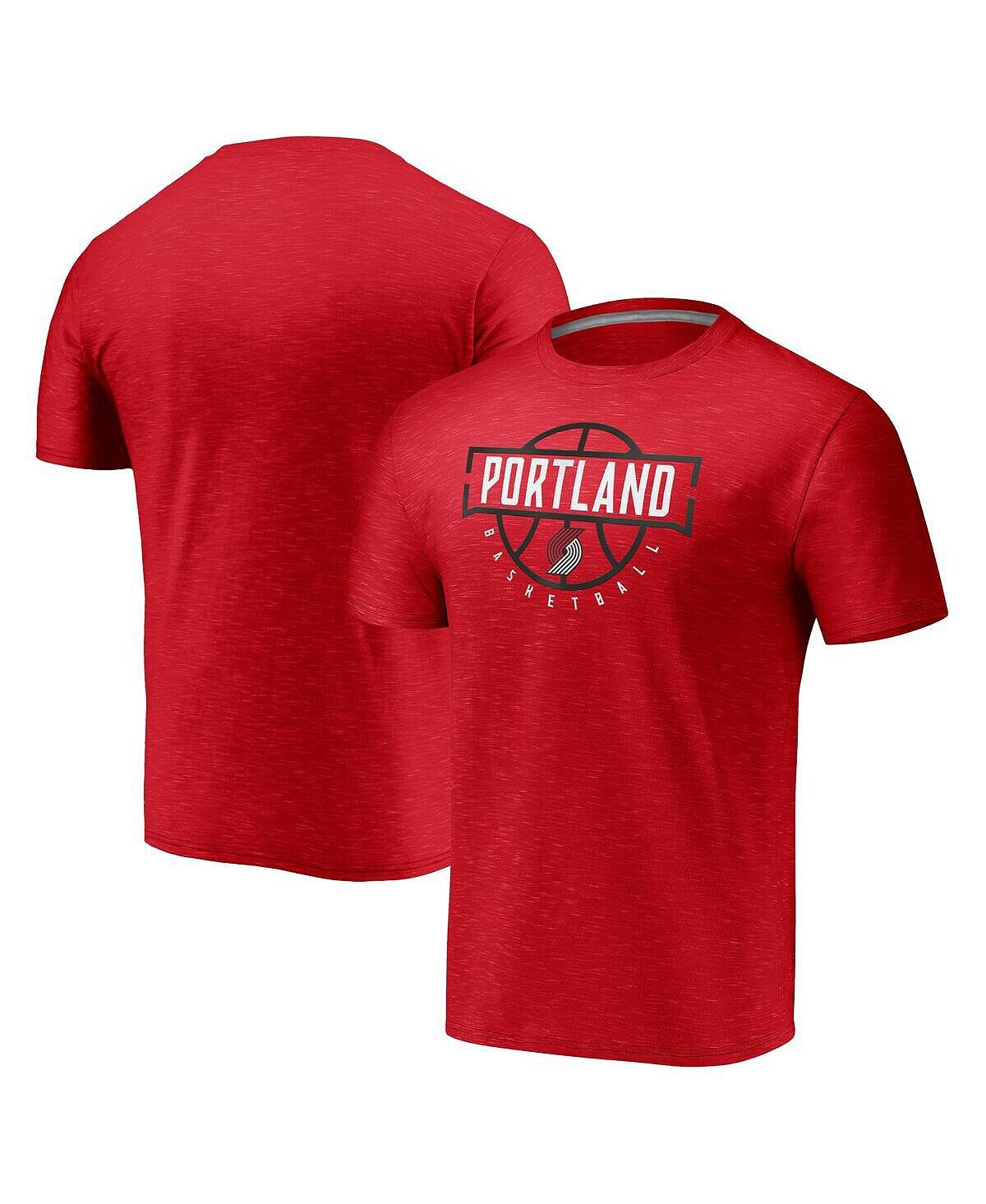 

Мужская красная футболка portland trail blazers give-n-go Fanatics, красный