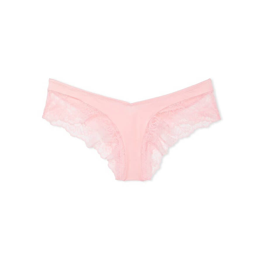 

Трусы Victoria's Secret Very Sexy Rose Lace-Trim High-Leg Cheeky, светло-розовый